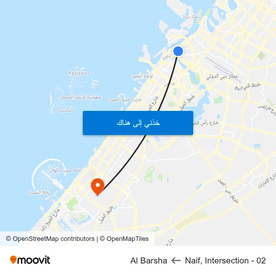 Naif, Intersection - 02 to Al Barsha map