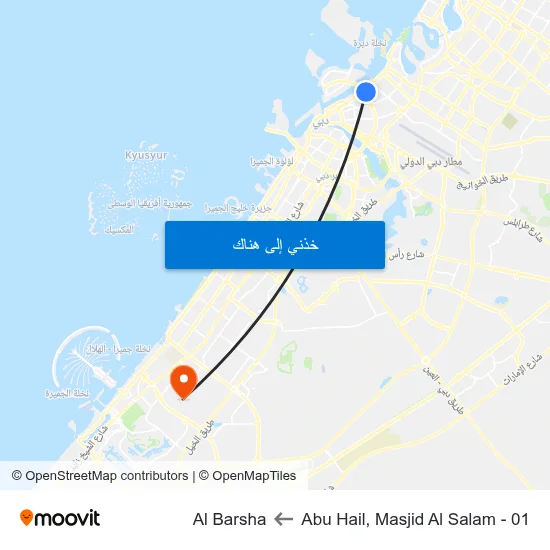 Abu Hail, Masjid Al Salam - 01 to Al Barsha map