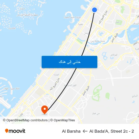 Al Bada'A, Street 2c - 2 to Al Barsha map