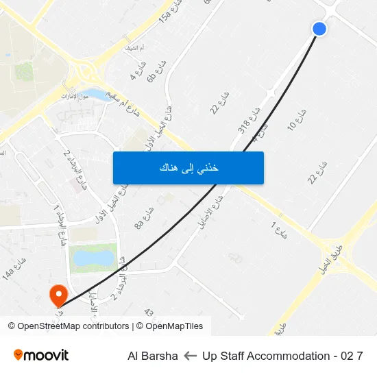 7 Up Staff Accommodation - 02 to Al Barsha map