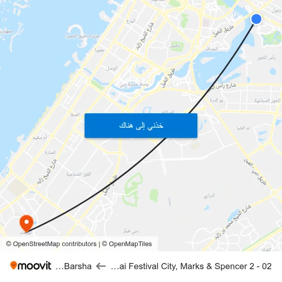 Dubai Festival City, Marks & Spencer 2 - 02 to Al Barsha map