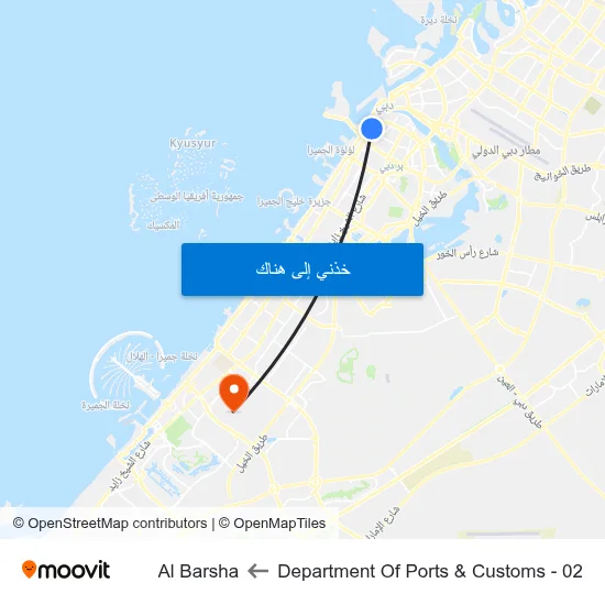 Department Of Ports & Customs - 02 to Al Barsha map