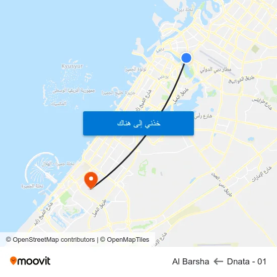 Dnata - 01 to Al Barsha map