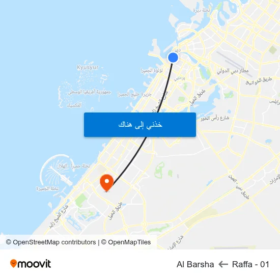 Raffa - 01 to Al Barsha map
