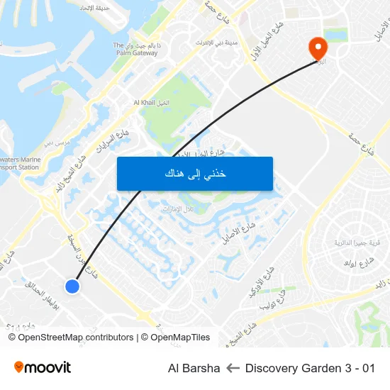 Discovery Garden 3 - 01 to Al Barsha map