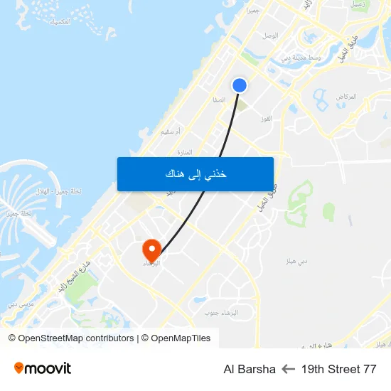 19th Street 77 to Al Barsha map