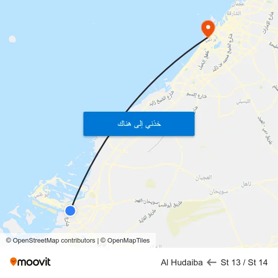 St 13 / St 14 to Al Hudaiba map