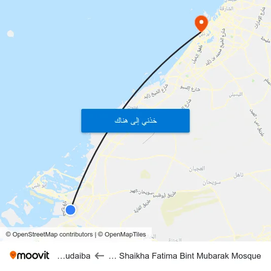 St 18 / Shaikha Fatima Bint Mubarak Mosque to Al Hudaiba map