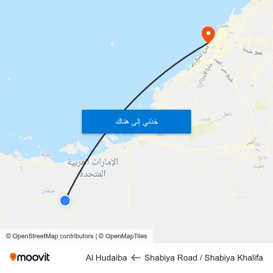 Shabiya Road / Shabiya Khalifa to Al Hudaiba map