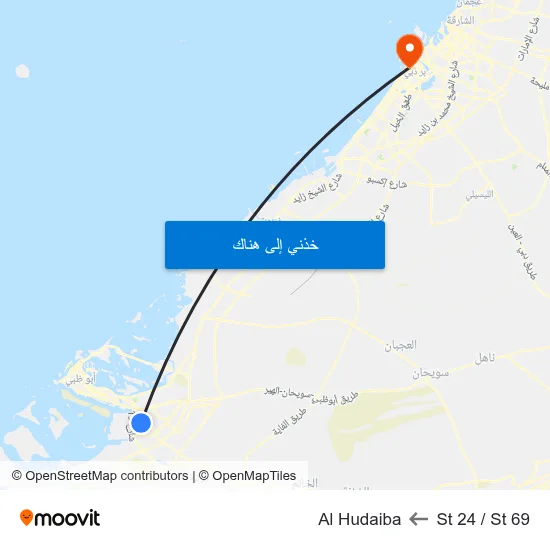 St 24 / St 69 to Al Hudaiba map