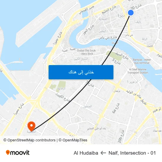 Naif, Intersection - 01 to Al Hudaiba map