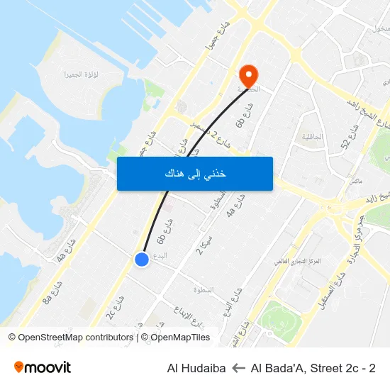 Al Bada'A, Street 2c - 2 to Al Hudaiba map