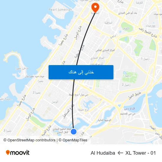 XL Tower - 01 to Al Hudaiba map