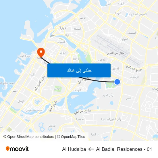 Al Badia, Residences - 01 to Al Hudaiba map
