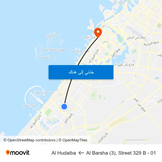 Al Barsha (3), Street 329 B - 01 to Al Hudaiba map