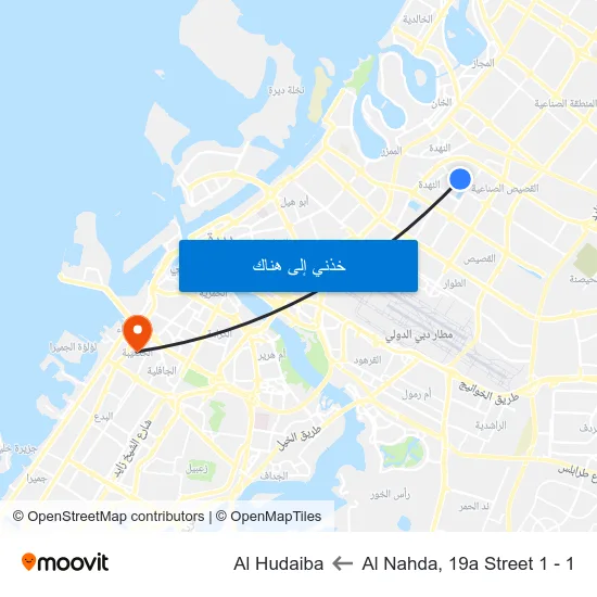 Al Nahda, 19a Street 1 - 1 to Al Hudaiba map