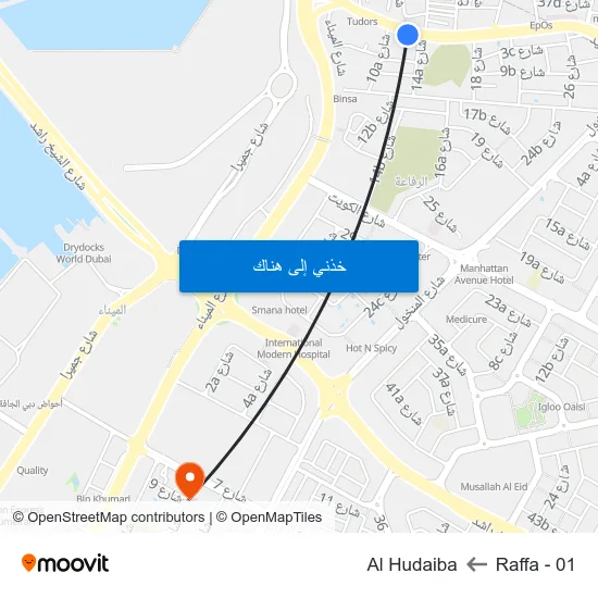 Raffa - 01 to Al Hudaiba map