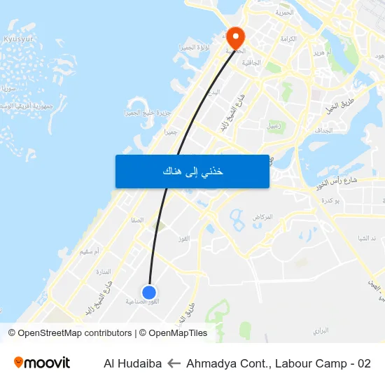 Ahmadya Cont., Labour Camp - 02 to Al Hudaiba map