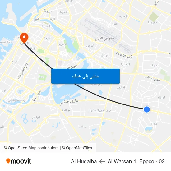 Al Warsan 1, Eppco - 02 to Al Hudaiba map