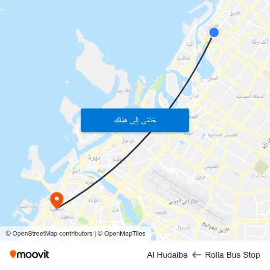 Rolla Bus Stop to Al Hudaiba map