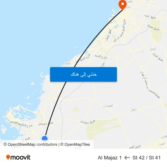 St 42 / St 41 to Al Majaz 1 map