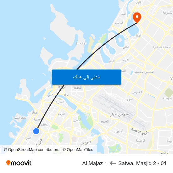 Satwa, Masjid 2 - 01 to Al Majaz 1 map