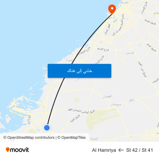 St 42 / St 41 to Al Hamriya map