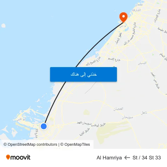 33 St / 34 St to Al Hamriya map