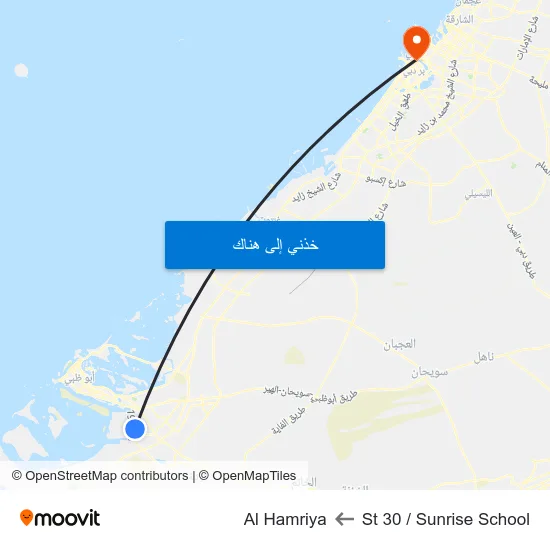 St 30 / Sunrise School to Al Hamriya map