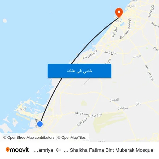 St 18 / Shaikha Fatima Bint Mubarak Mosque to Al Hamriya map