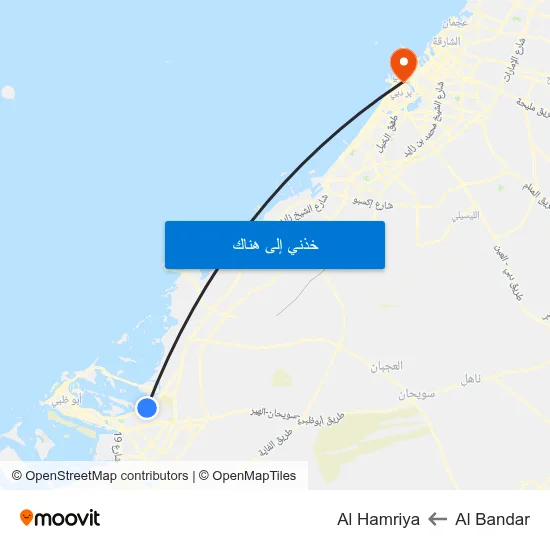 Al Bandar to Al Hamriya map