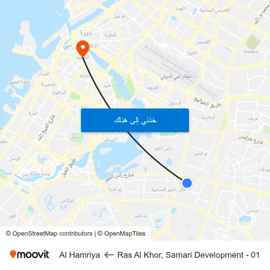 Ras Al Khor, Samari Development - 01 to Al Hamriya map
