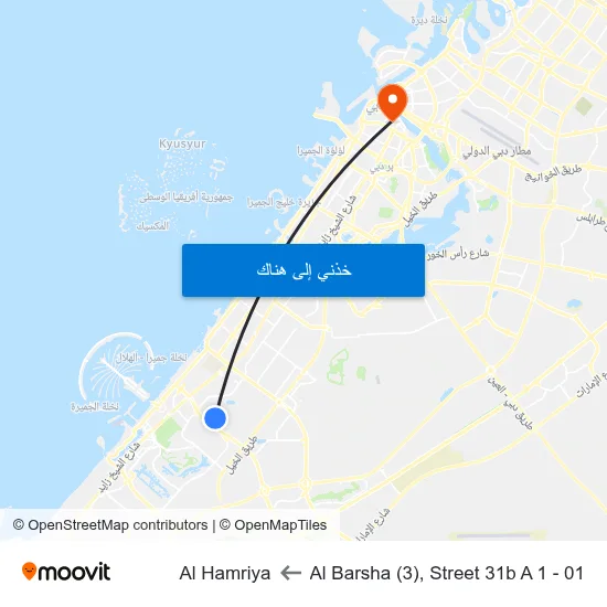 Al Barsha (3), Street 31b A 1 - 01 to Al Hamriya map