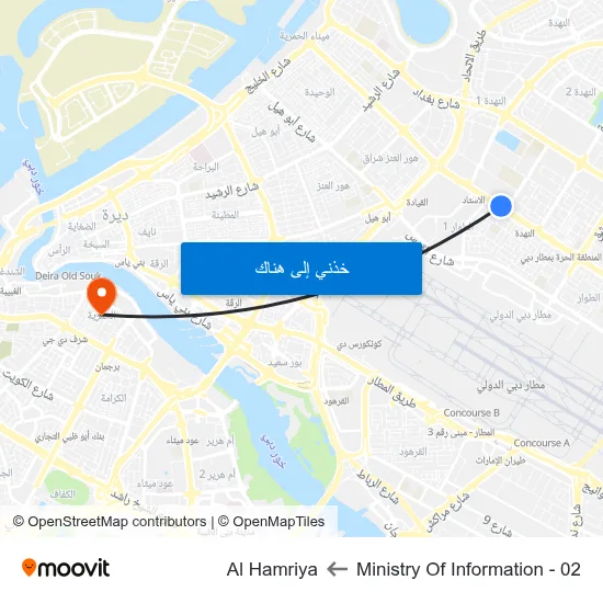 Ministry Of Information - 02 to Al Hamriya map