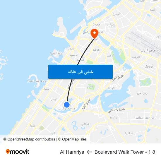 8 Boulevard Walk Tower - 1 to Al Hamriya map