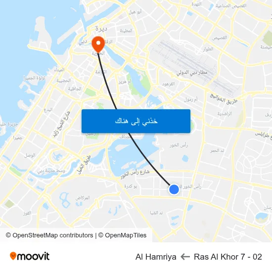 Ras Al Khor 7 - 02 to Al Hamriya map