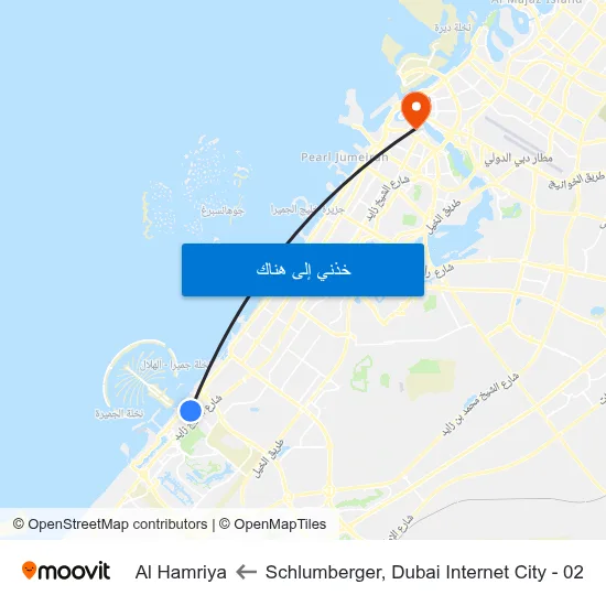 Schlumberger, Dubai Internet City - 02 to Al Hamriya map