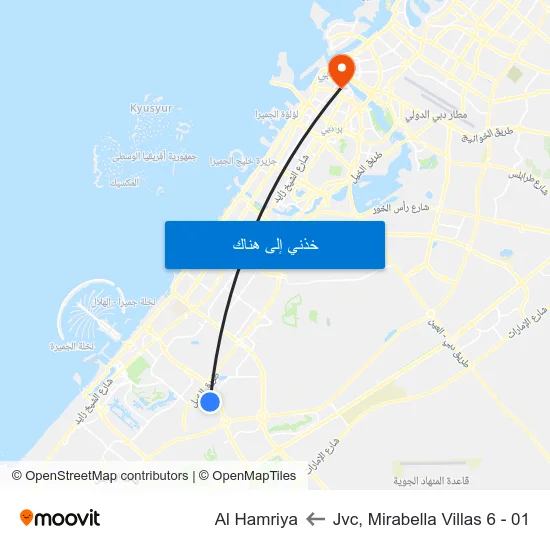 Jvc, Mirabella Villas 6 - 01 to Al Hamriya map