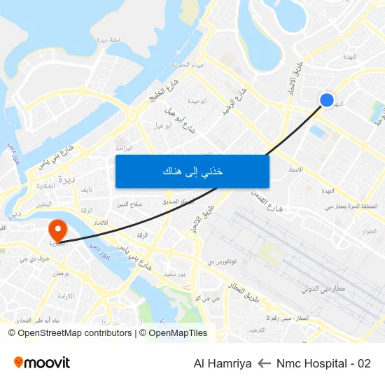 Nmc Hospital - 02 to Al Hamriya map