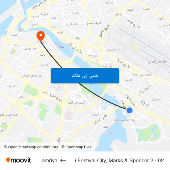 Dubai Festival City, Marks & Spencer 2 - 02 to Al Hamriya map