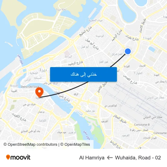 Wuhaida, Road - 02 to Al Hamriya map