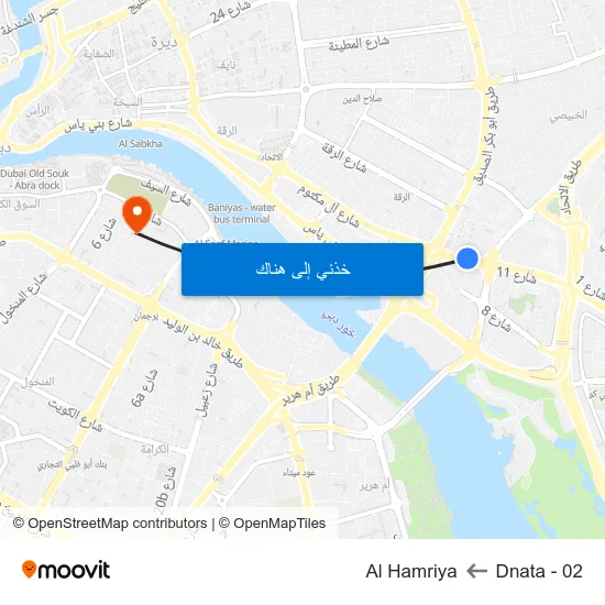 Dnata - 02 to Al Hamriya map