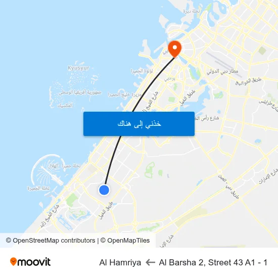 Al Barsha 2, Street 43 A1 - 1 to Al Hamriya map