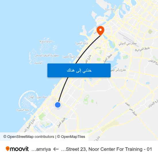 Al Barsha, Street 23, Noor Center For Training - 01 to Al Hamriya map