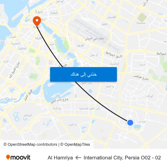 International City, Persia O02 - 02 to Al Hamriya map