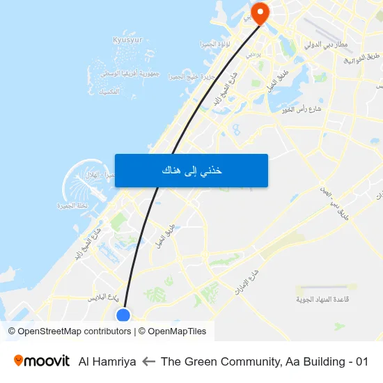 The Green Community, Aa Building - 01 to Al Hamriya map