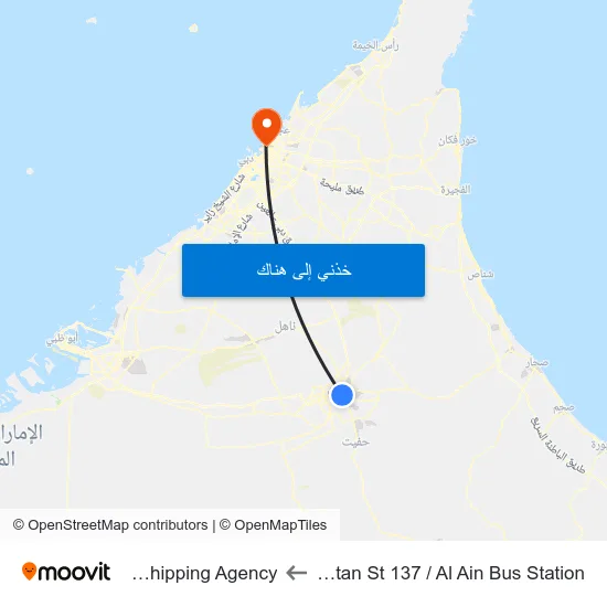 Zayed Ibn Sultan St 137 / Al Ain Bus Station to Al Sajaa Shipping Agency map