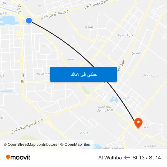 St 13 / St 14 to Al Wathba map