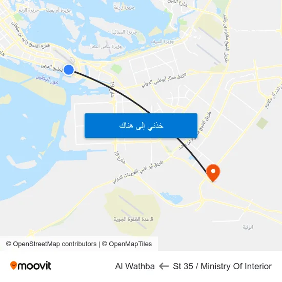 St 35 / Ministry Of Interior to Al Wathba map