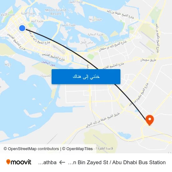 Sultan Bin Zayed St / Abu Dhabi Bus Station to Al Wathba map